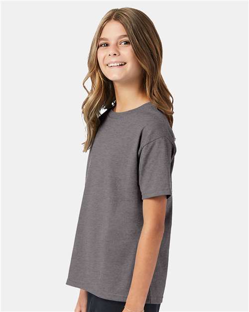 Hanes Youth EcoSmart 50/50 Cotton/Poly T-Shirt-4