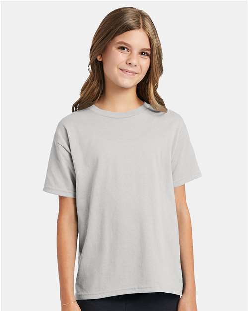 Hanes Youth EcoSmart 50/50 Cotton/Poly T-Shirt-4