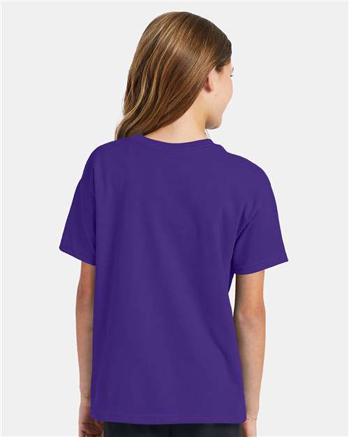 Hanes Youth EcoSmart 50/50 Cotton/Poly T-Shirt-6