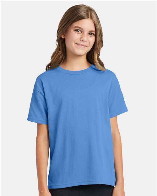 Hanes Youth EcoSmart 50/50 Cotton/Poly T-Shirt-4
