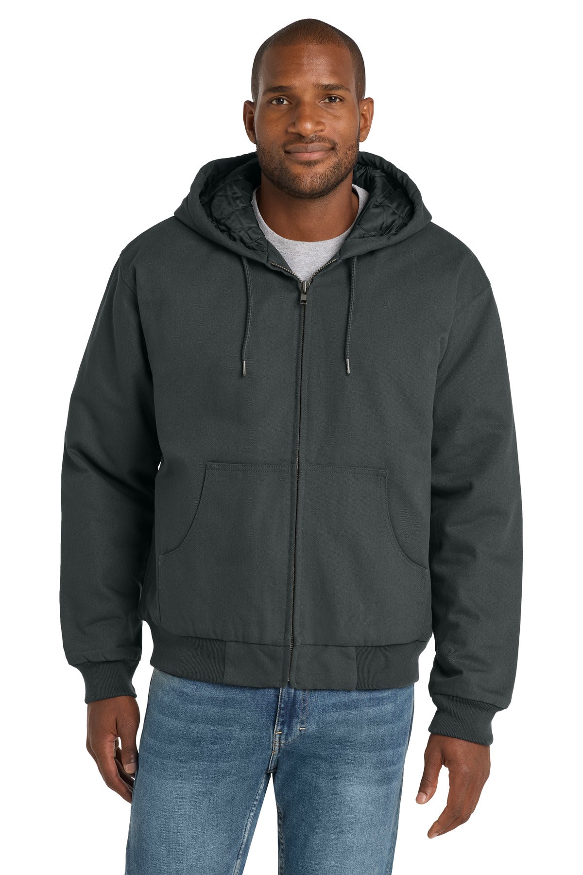 CornerStone Men's Duck Cloth Hooded Work Jacket