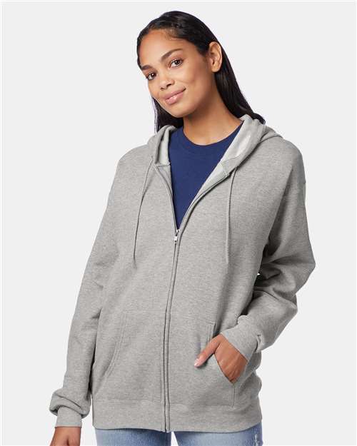 Hanes Men's EcoSmart Full-Zip Hooded Sweatshirt-3