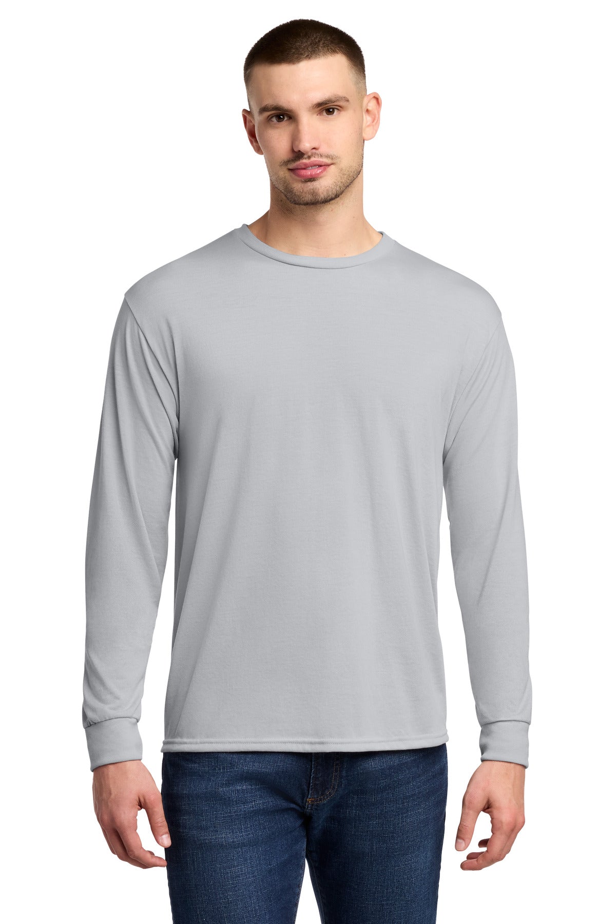 JERZEES Men's Dri-Power 100% Polyester Long Sleeve T-Shirt 21LS