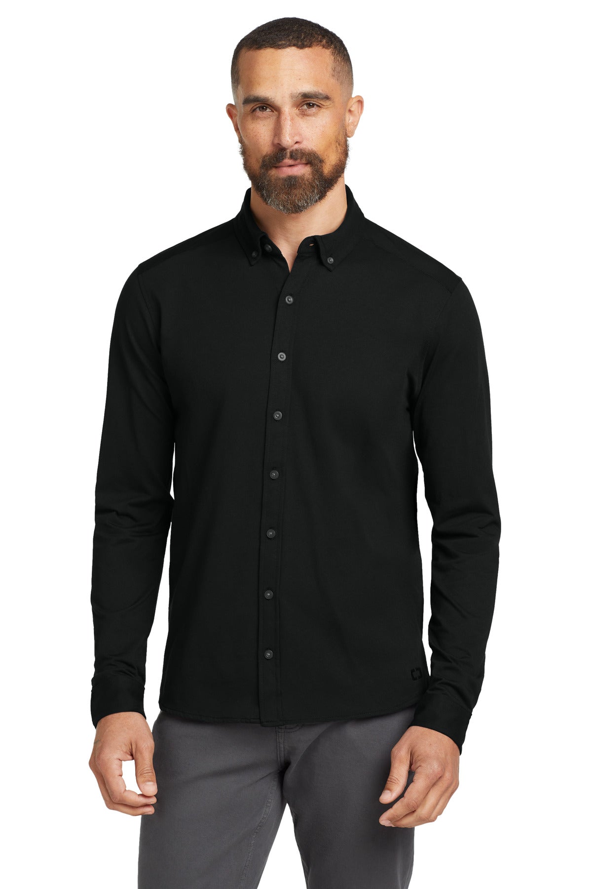 OGIO Men's Code Stretch Long Sleeve Button-Up