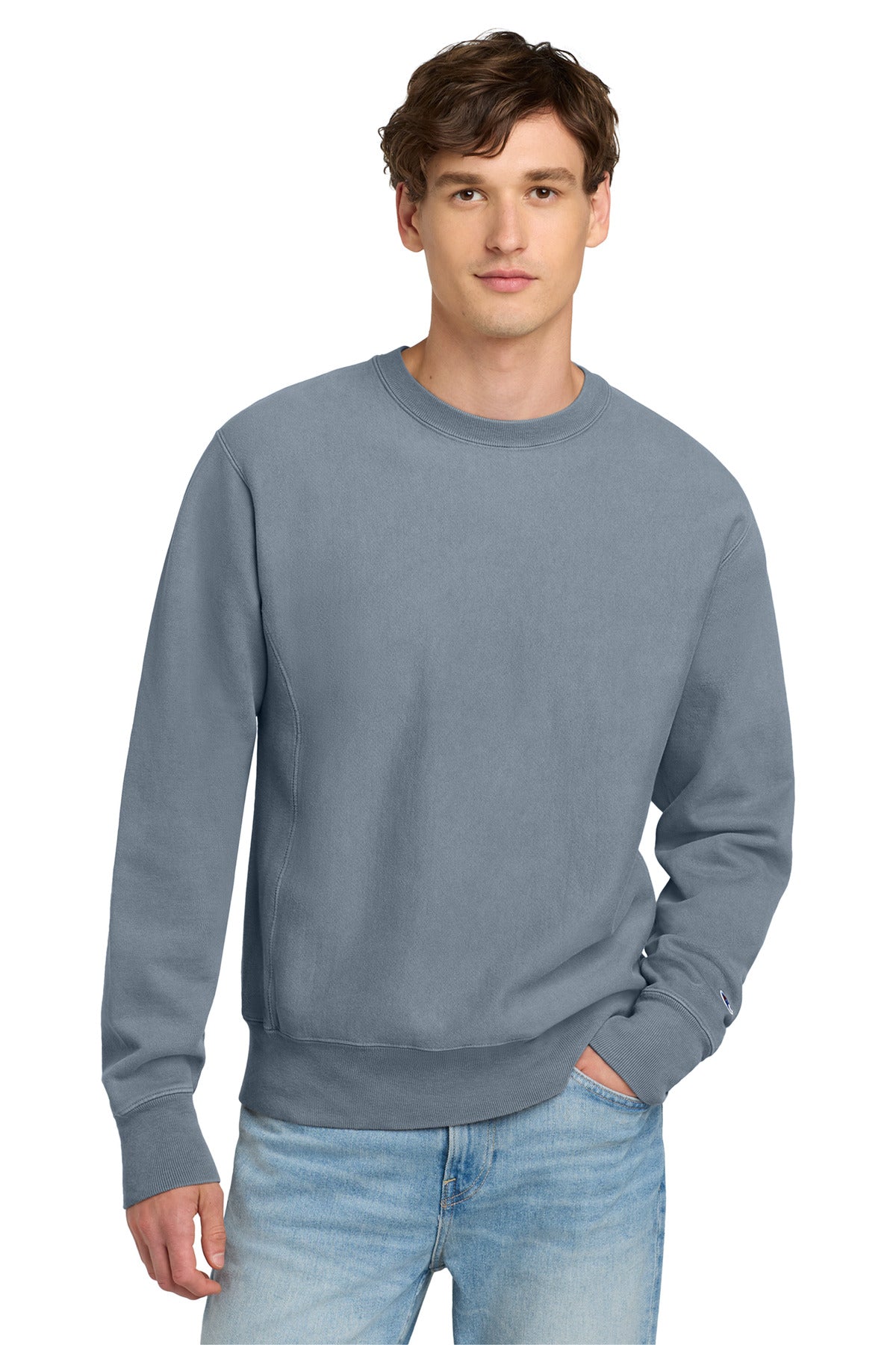 Champion Men's Reverse Weave Garment-Dyed Crewneck Sweatshirt