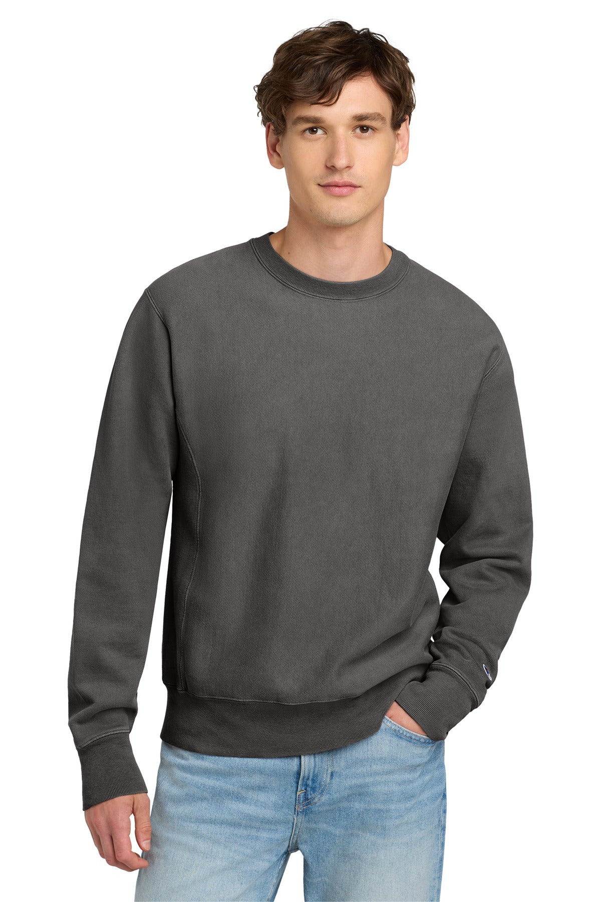 Champion Men's Reverse Weave Garment-Dyed Crewneck Sweatshirt