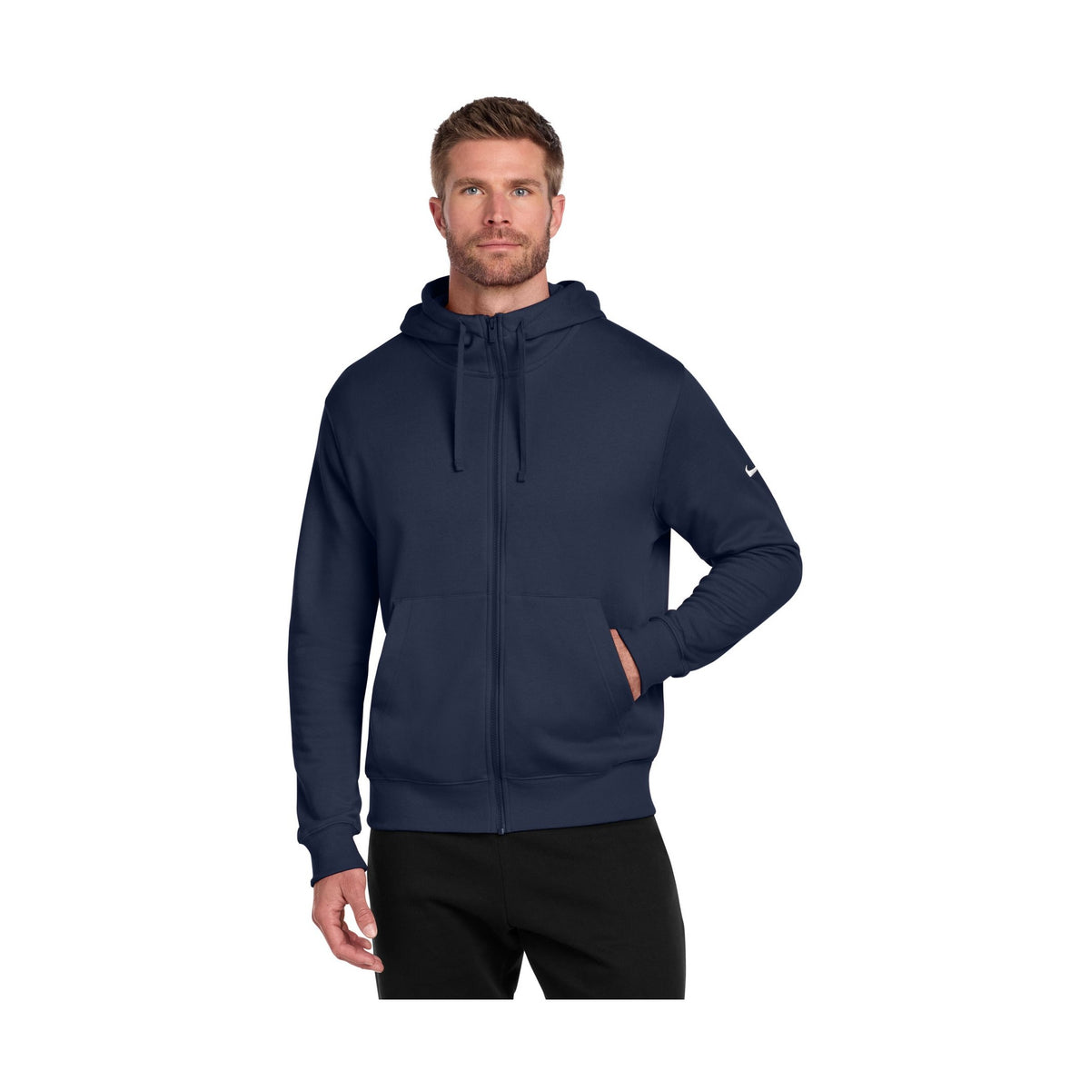 Nike Men's Club Fleece Sleeve Swoosh Full-Zip Hoodie NKDR1513