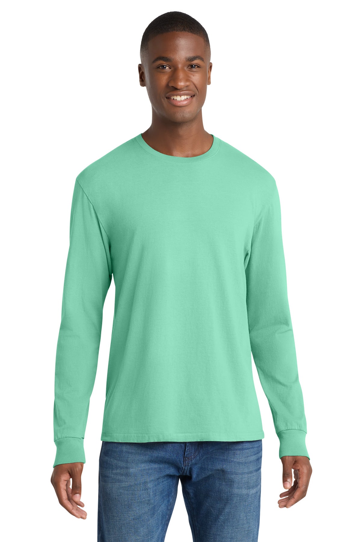 Port & Co Men's Beach Wash Garment-Dyed Long Sleeve Tee PC099LS