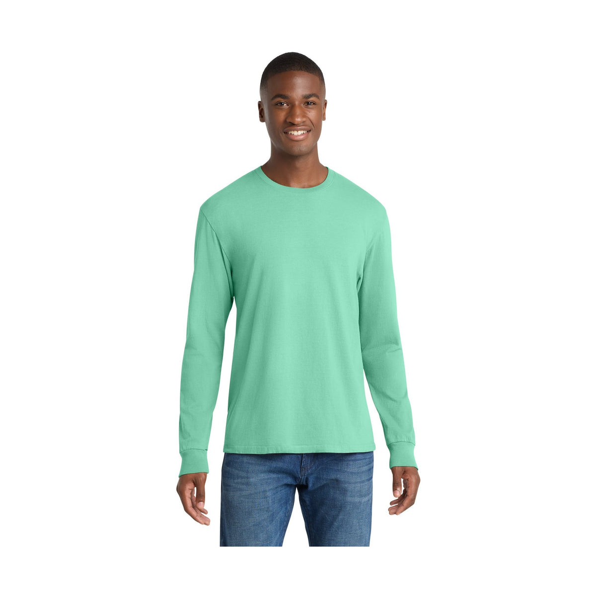 Port & Co Men's Beach Wash Garment-Dyed Long Sleeve Tee PC099LS