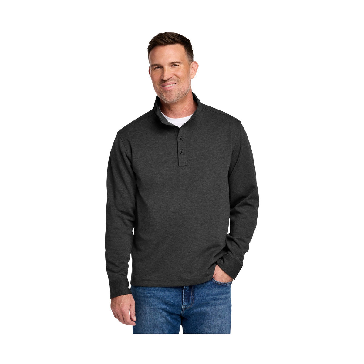 Brooks Brothers Men's Mid-Layer Stretch 1/2-Button BB18202