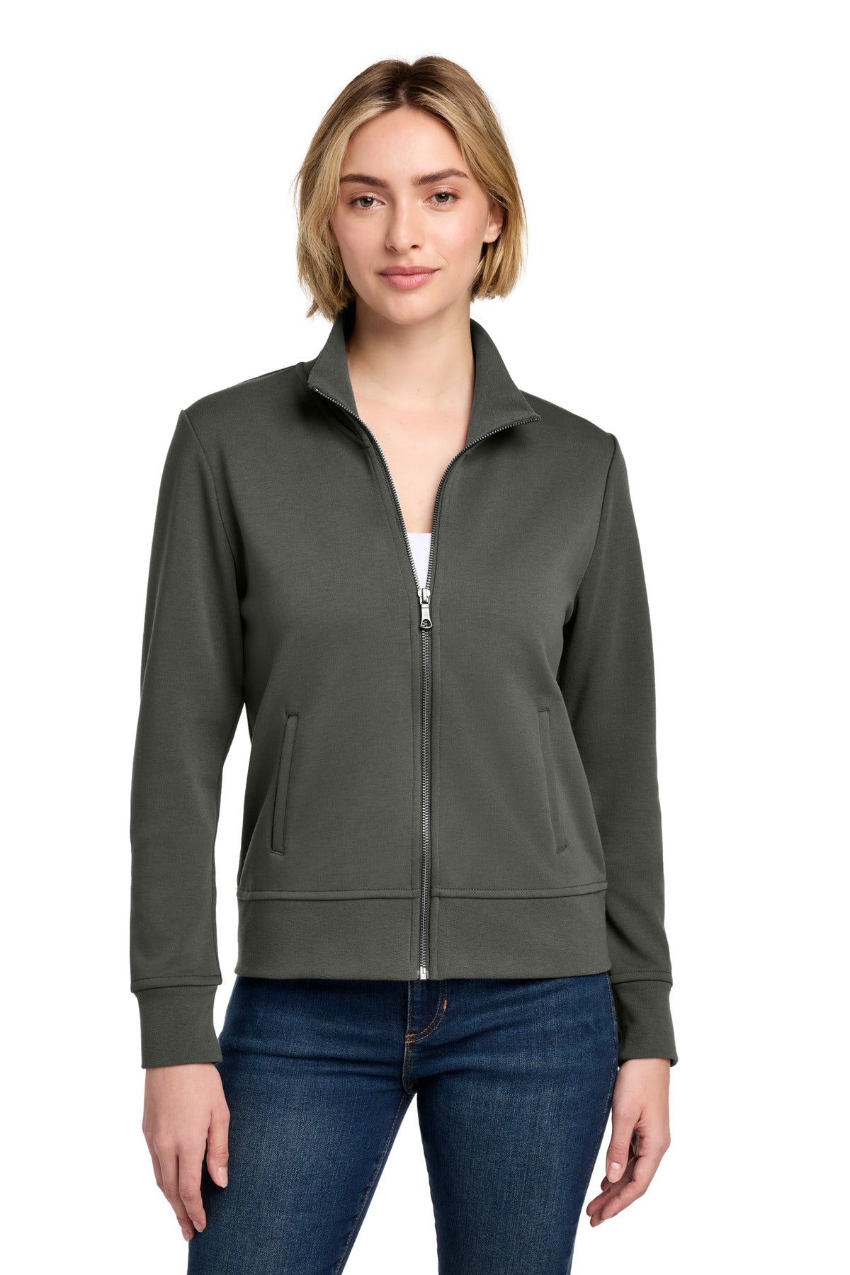 Brooks Brothers Women's Double-Knit Full-Zip BB18211