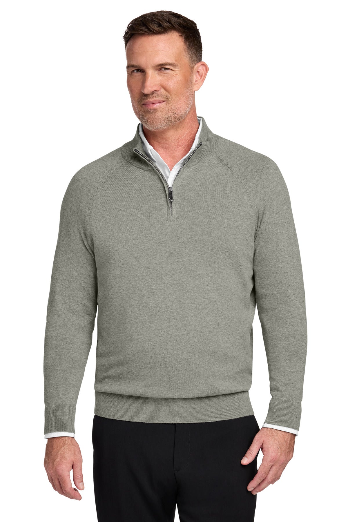 Brooks Brothers Men's Cotton Stretch 1/4-Zip Sweater BB18402