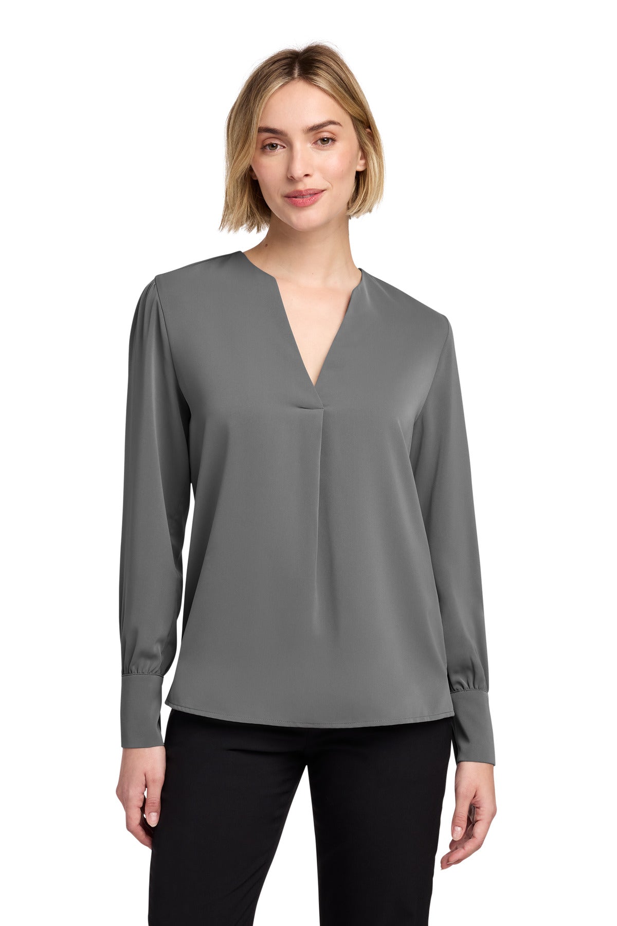 Brooks Brothers Women's Open-Neck Satin Blouse BB18009