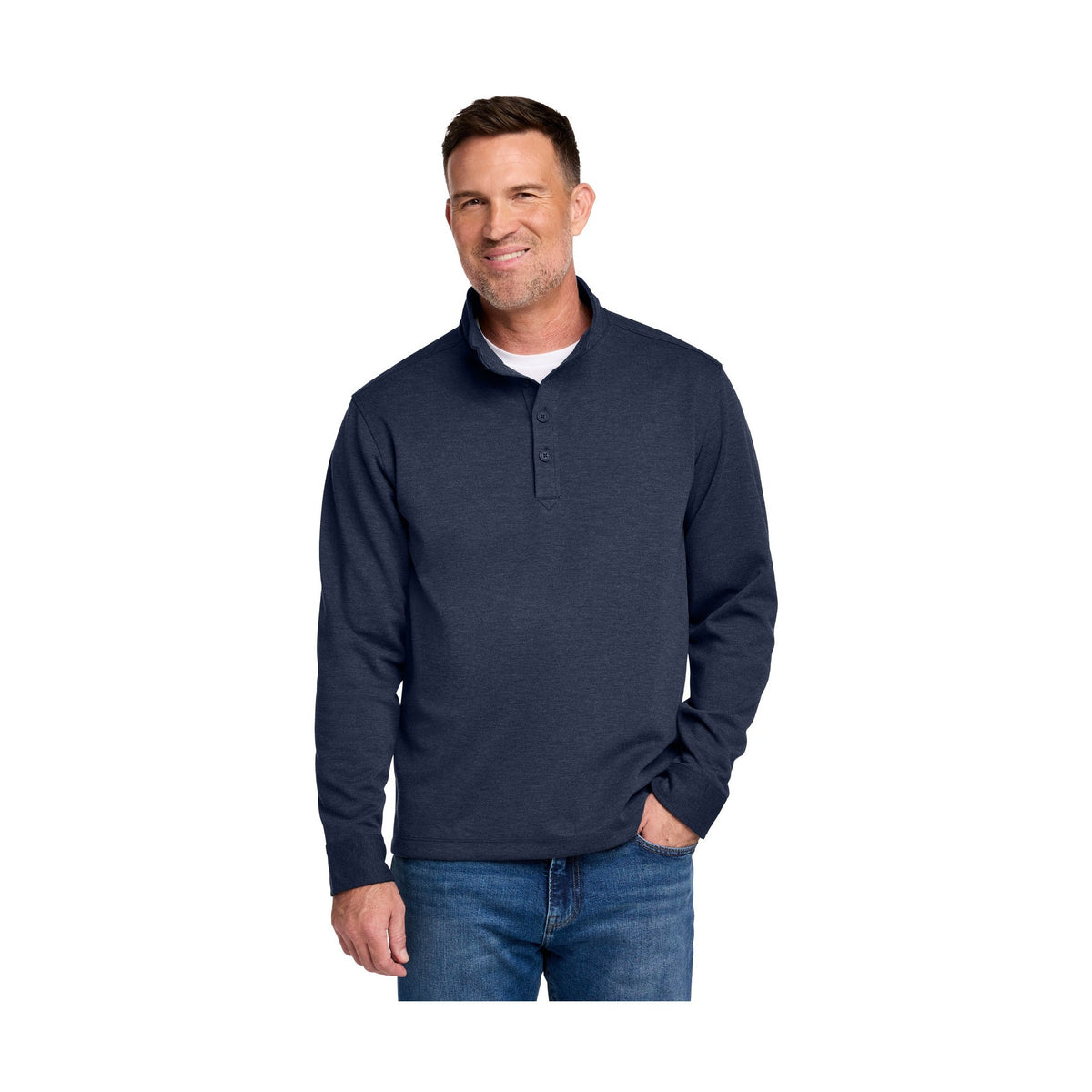 Brooks Brothers Men's Mid-Layer Stretch 1/2-Button BB18202