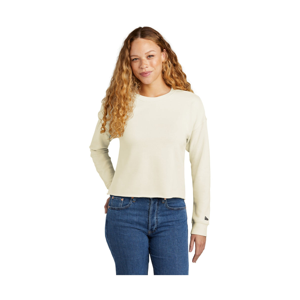 New Era Women's Tri-Blend Fleece Crop Crew LNEA514