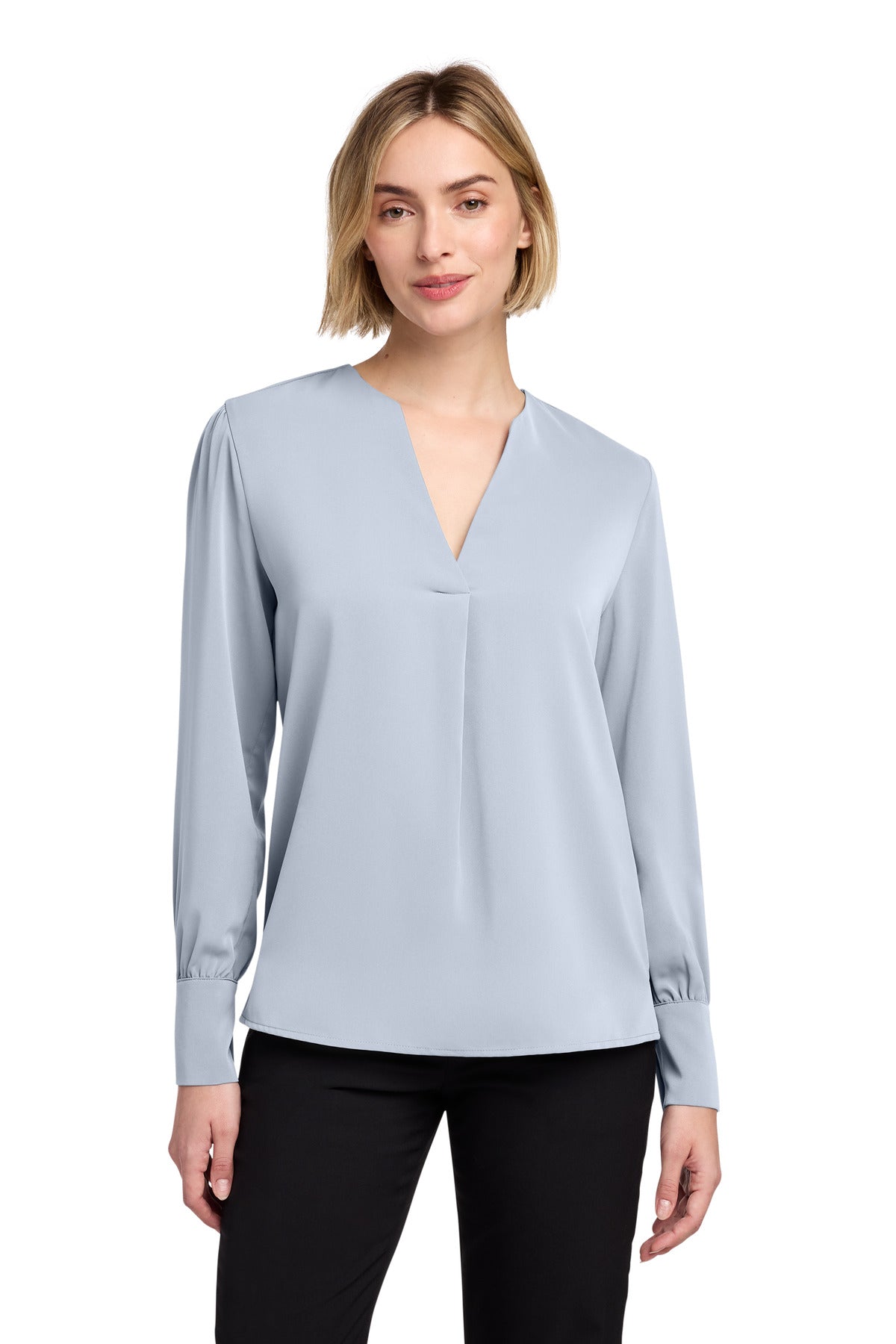 Brooks Brothers Women's Open-Neck Satin Blouse BB18009