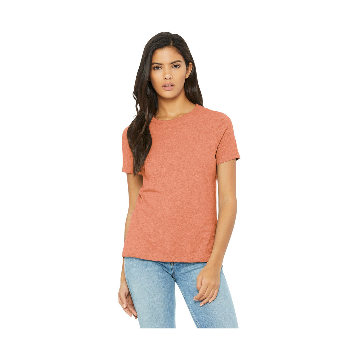 BELLA + CANVAS Women’s Relaxed Fit Heather CVC Tee
