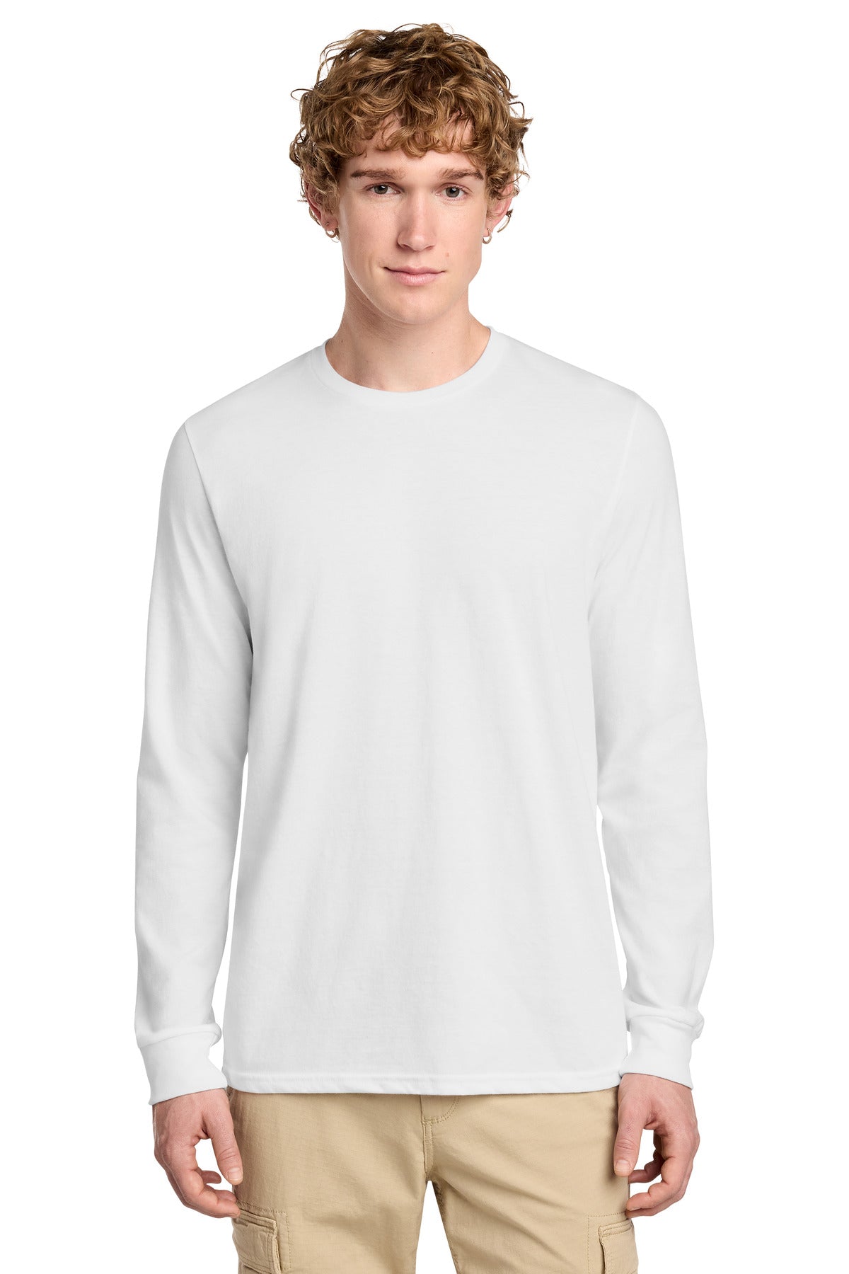 District Men's Perfect Blend CVC Long Sleeve Tee DT109