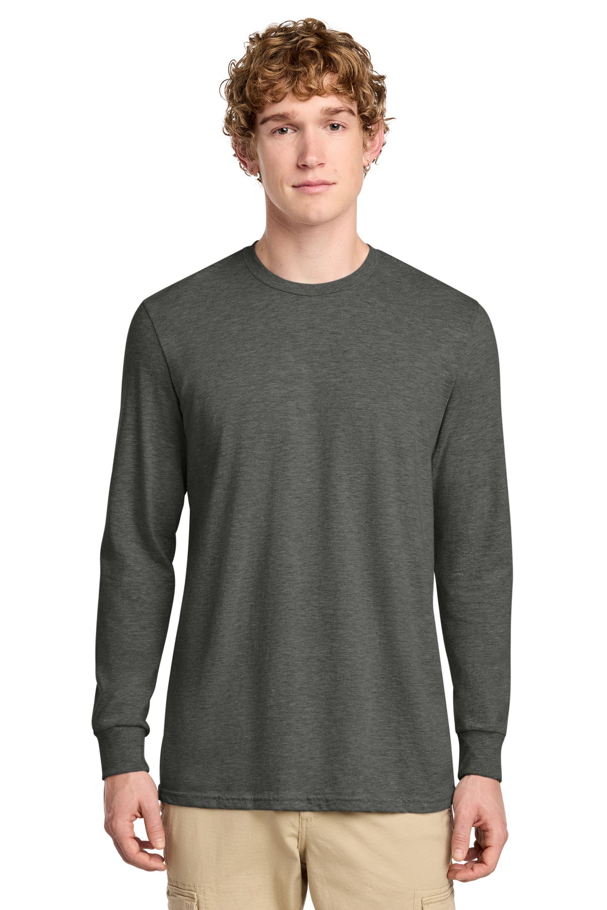 District Men's Perfect Blend CVC Long Sleeve Tee DT109
