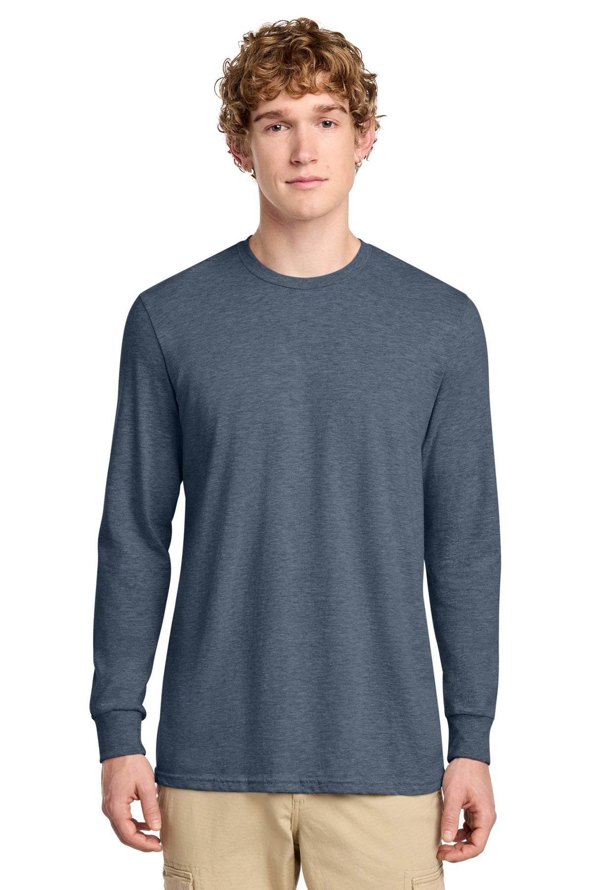 District Men's Perfect Blend CVC Long Sleeve Tee DT109