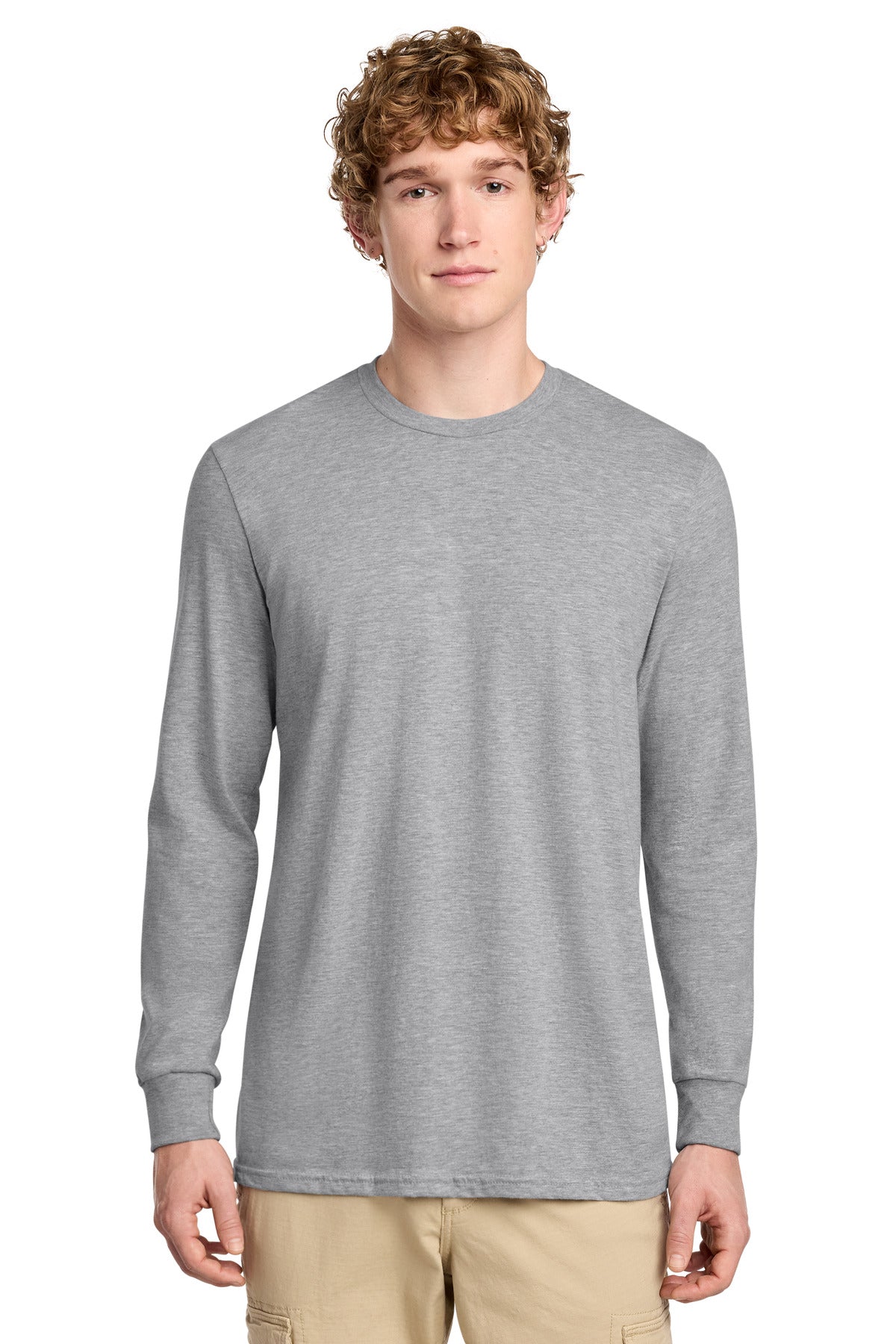 District Men's Perfect Blend CVC Long Sleeve Tee DT109