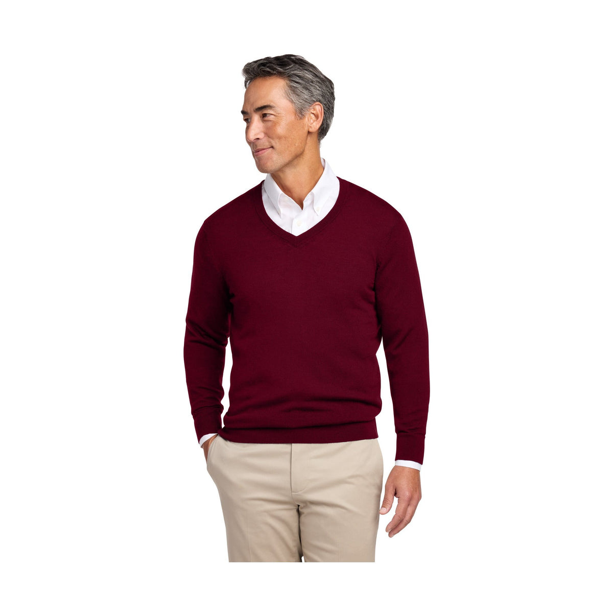 Brooks Brothers Men's Washable Merino V-Neck Sweater BB18410