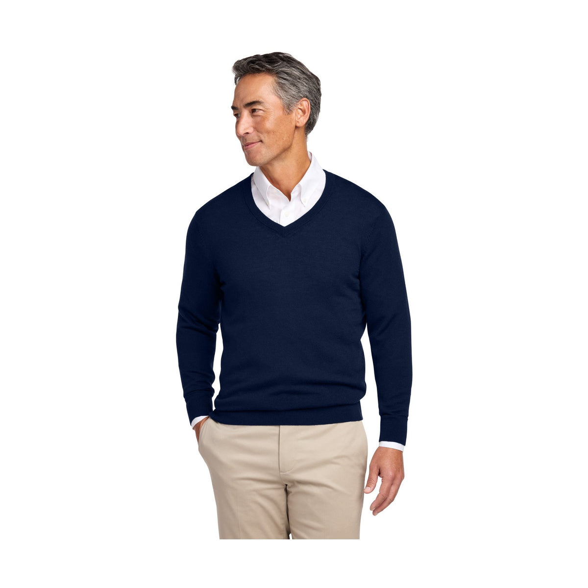 Brooks Brothers Men's Washable Merino V-Neck Sweater BB18410