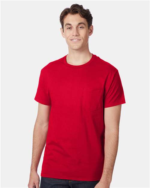 Hanes Men's Authentic 100% Cotton T-Shirt with Pocket-4