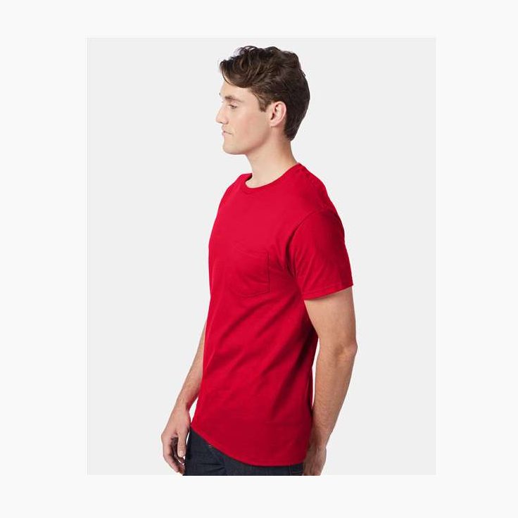 Hanes Men's Authentic 100% Cotton T-Shirt with Pocket-5