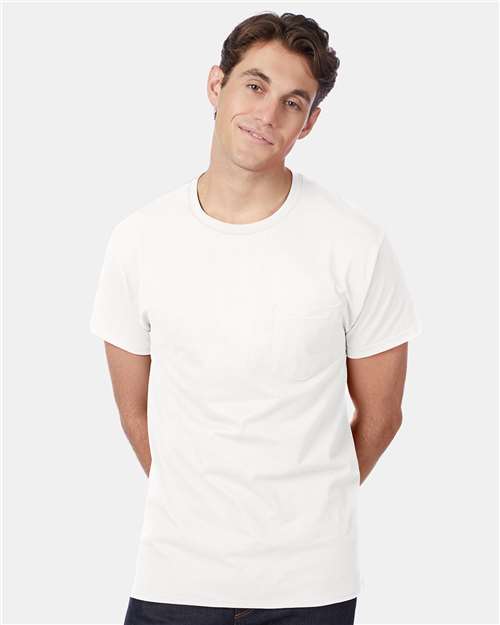 Hanes Men's Authentic 100% Cotton T-Shirt with Pocket-4