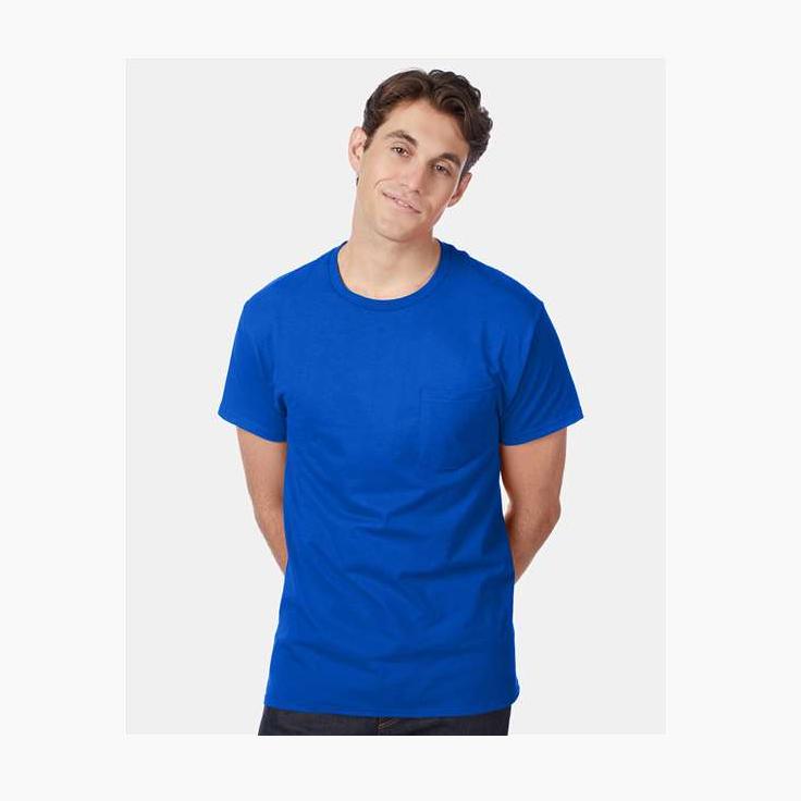 Hanes Men's Authentic 100% Cotton T-Shirt with Pocket-4