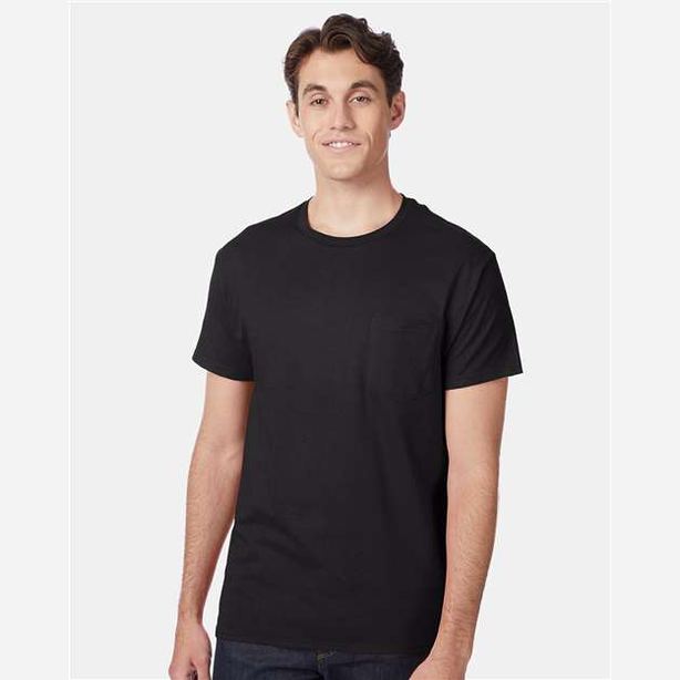 Hanes Men's Authentic 100% Cotton T-Shirt with Pocket-4
