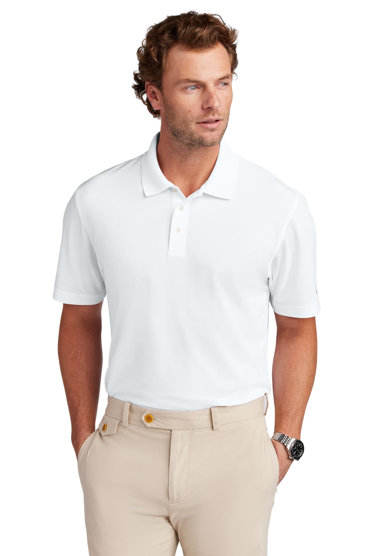 Brooks Brothers Men's Mesh Pique Performance Polo BB18220