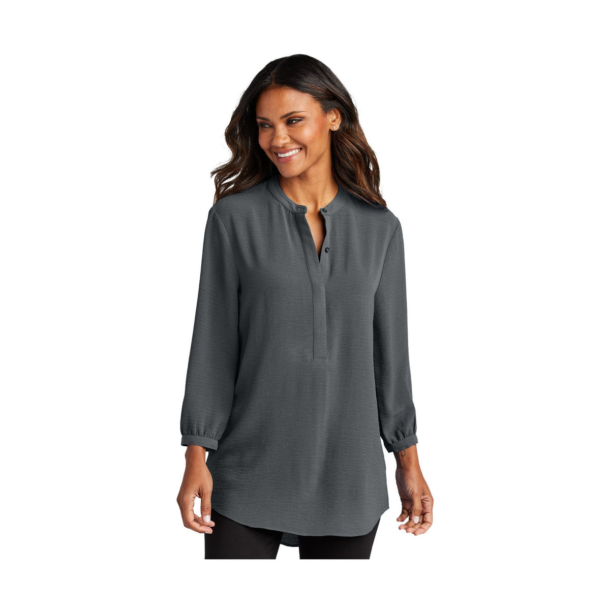 Port Authority Women's 3/4-Sleeve Textured Crepe Tunic LW713