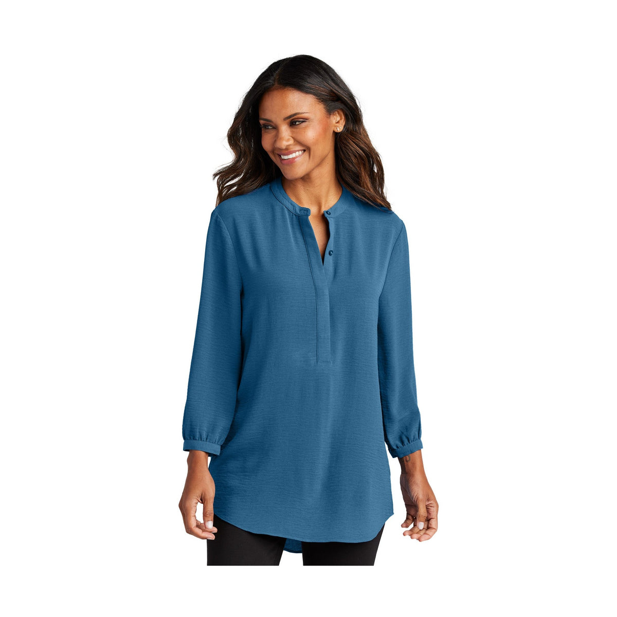 Port Authority Women's 3/4-Sleeve Textured Crepe Tunic LW713