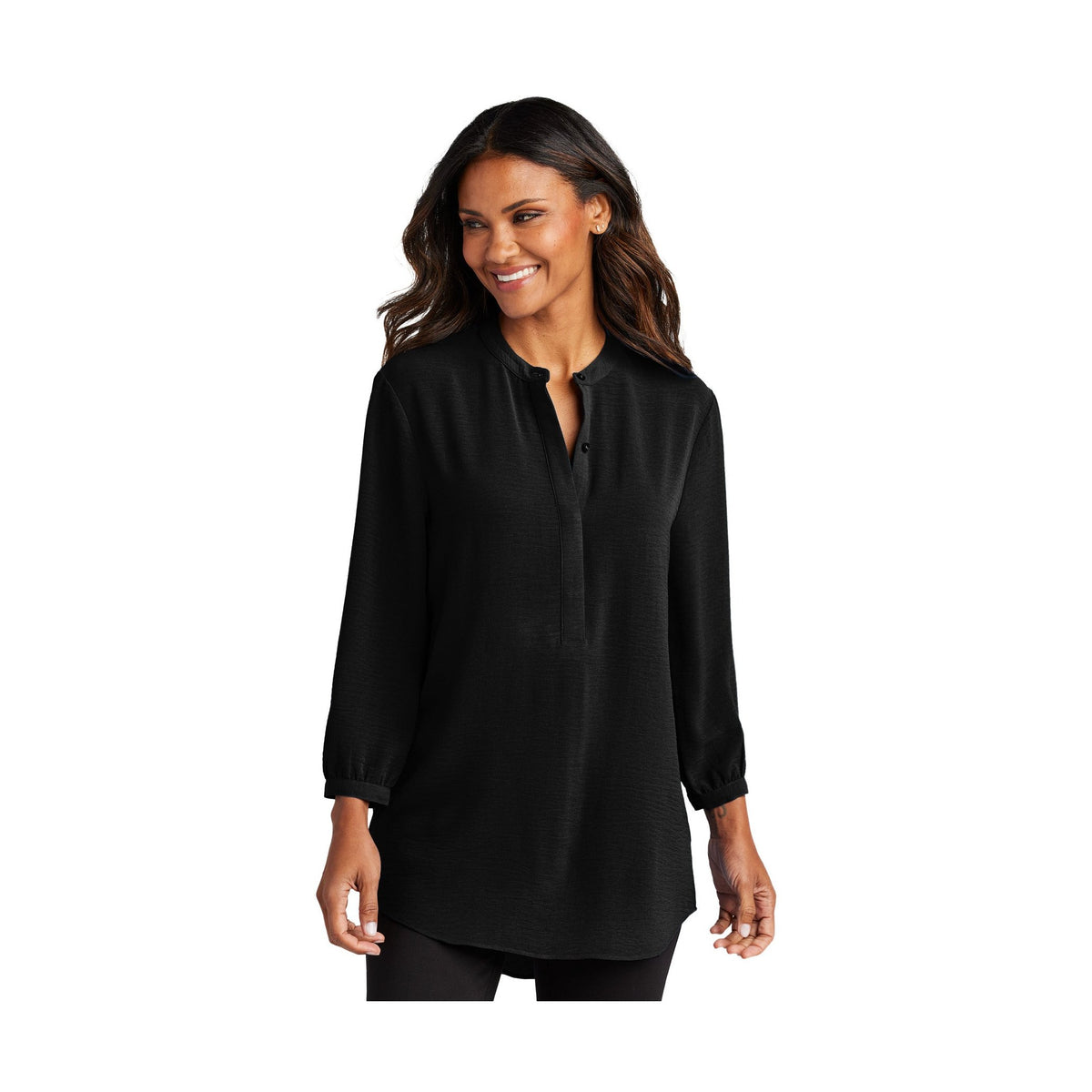 Port Authority Women's 3/4-Sleeve Textured Crepe Tunic LW713