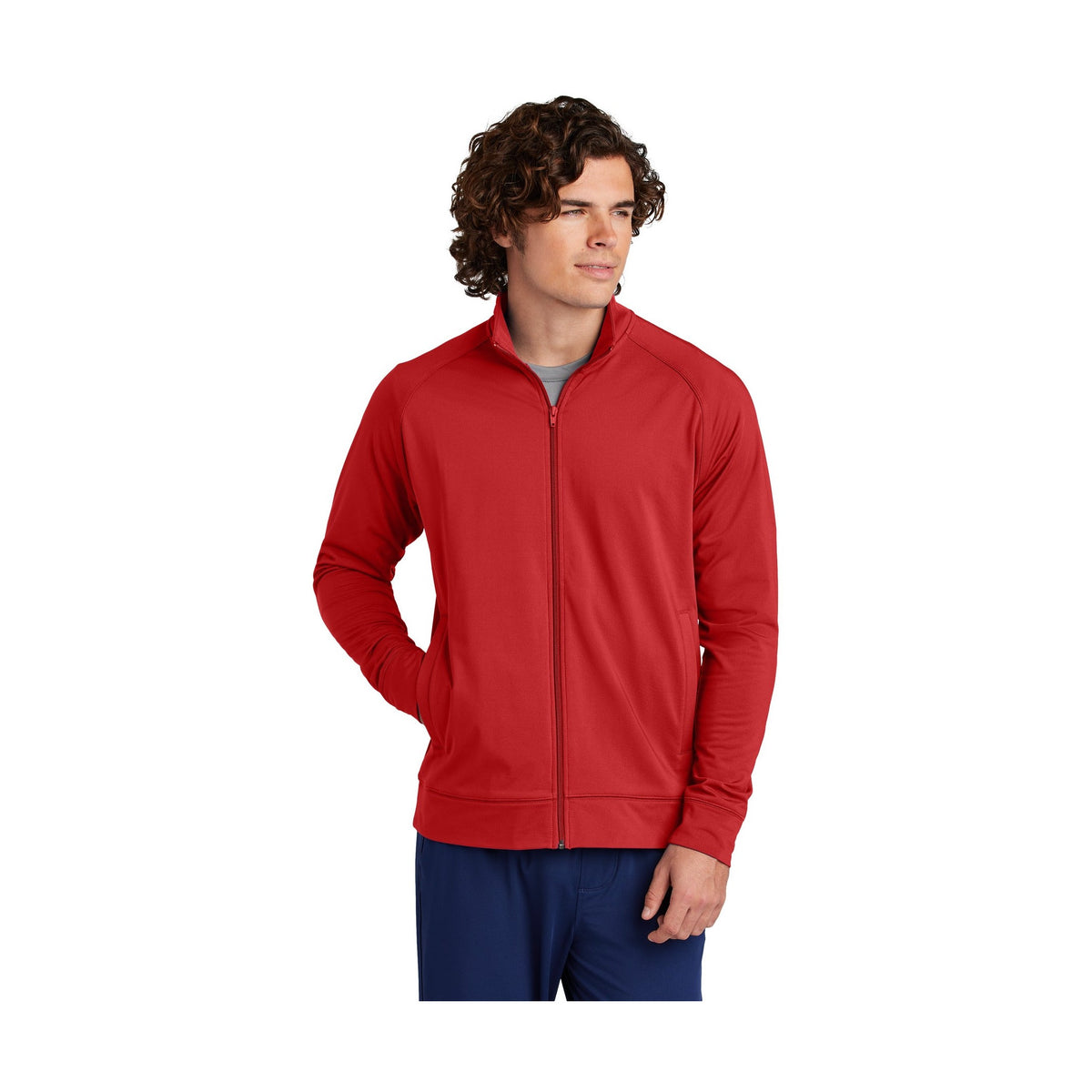 Sport-Tek Men's Sport-Wick Stretch Full-Zip Cadet Jacket ST857