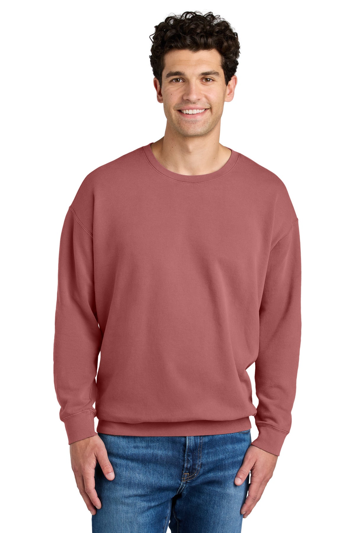 Comfort Colors Men's Garment-Dyed Lightweight Fleece Crewneck Sweatshirt