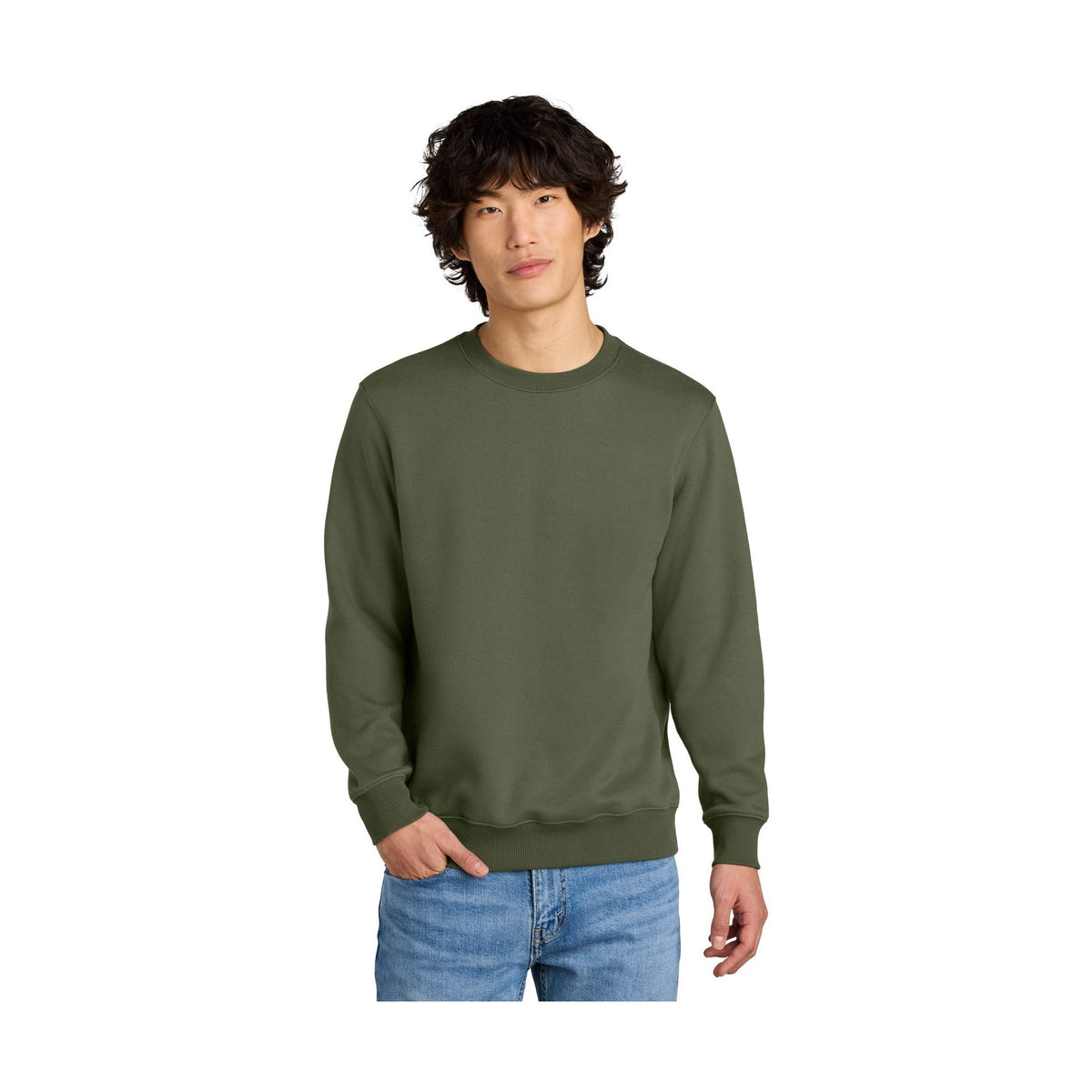 District Men's Perfect Weight Fleece Crew DT1106