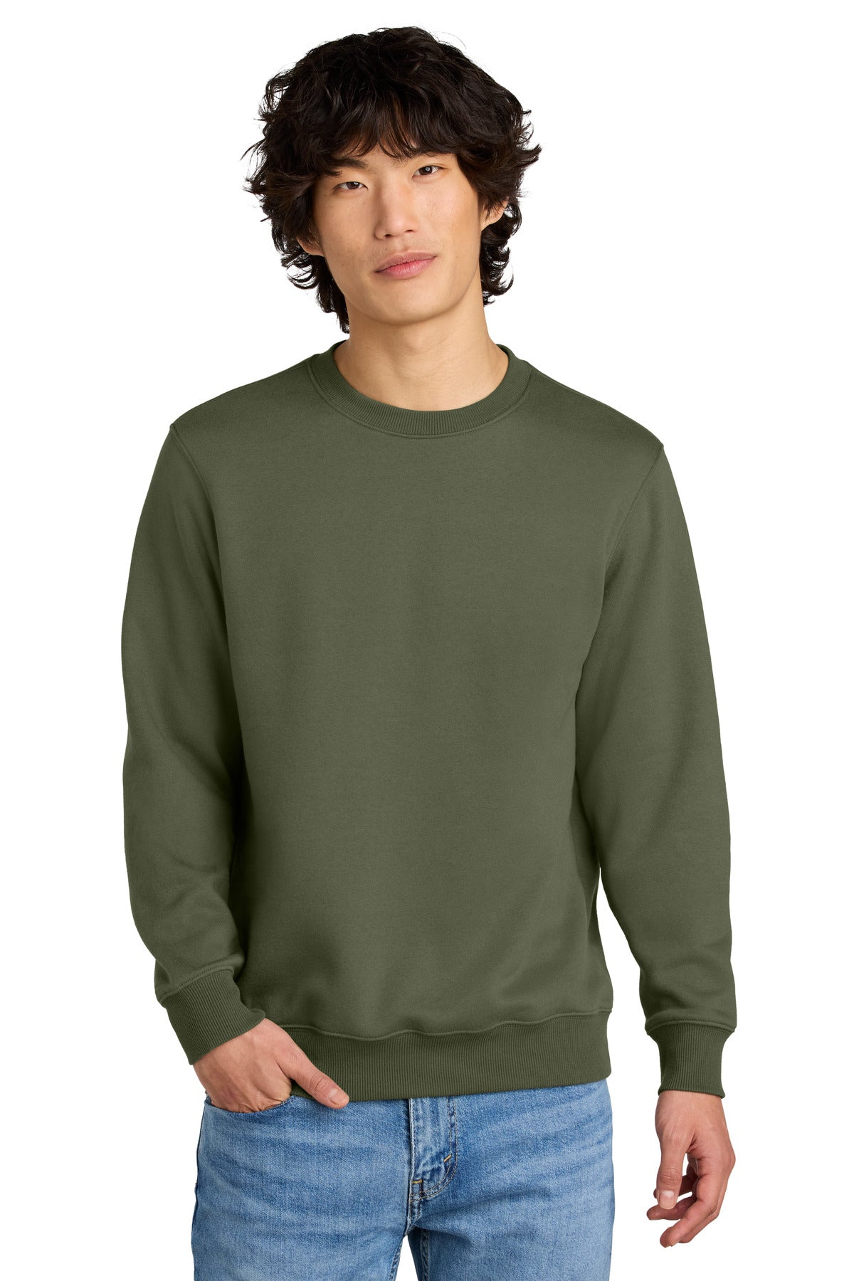 District Men's Perfect Weight Fleece Crew DT1106