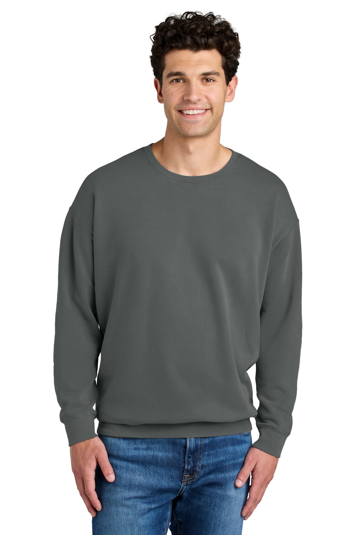 Comfort Colors Men's Garment-Dyed Lightweight Fleece Crewneck Sweatshirt