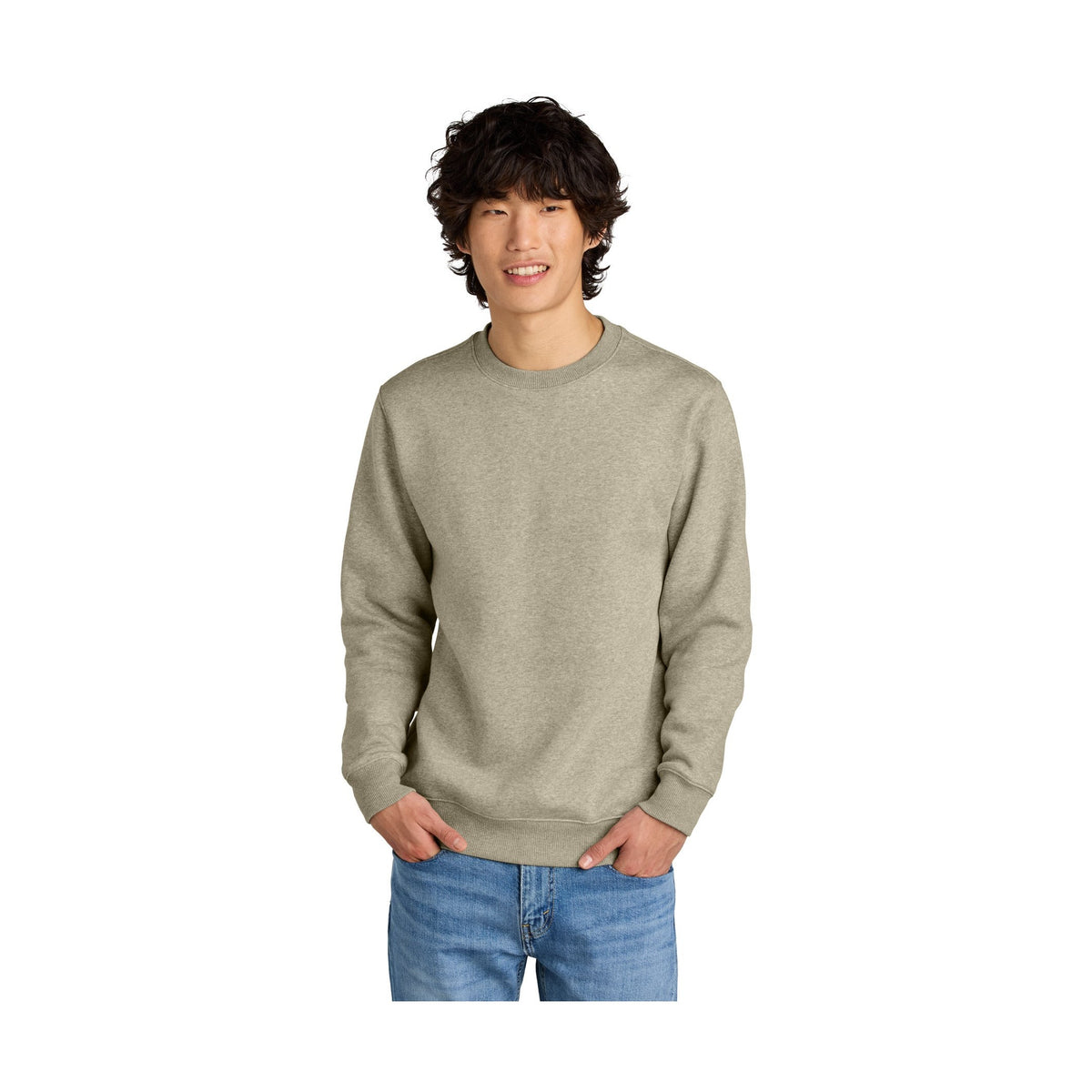 District Men's Perfect Weight Fleece Crew DT1106