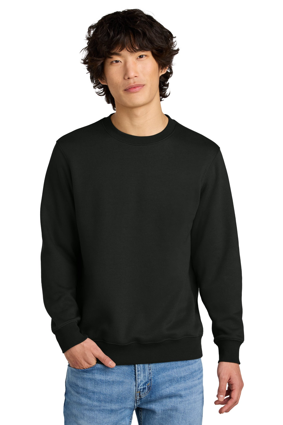 District Men's Perfect Weight Fleece Crew DT1106