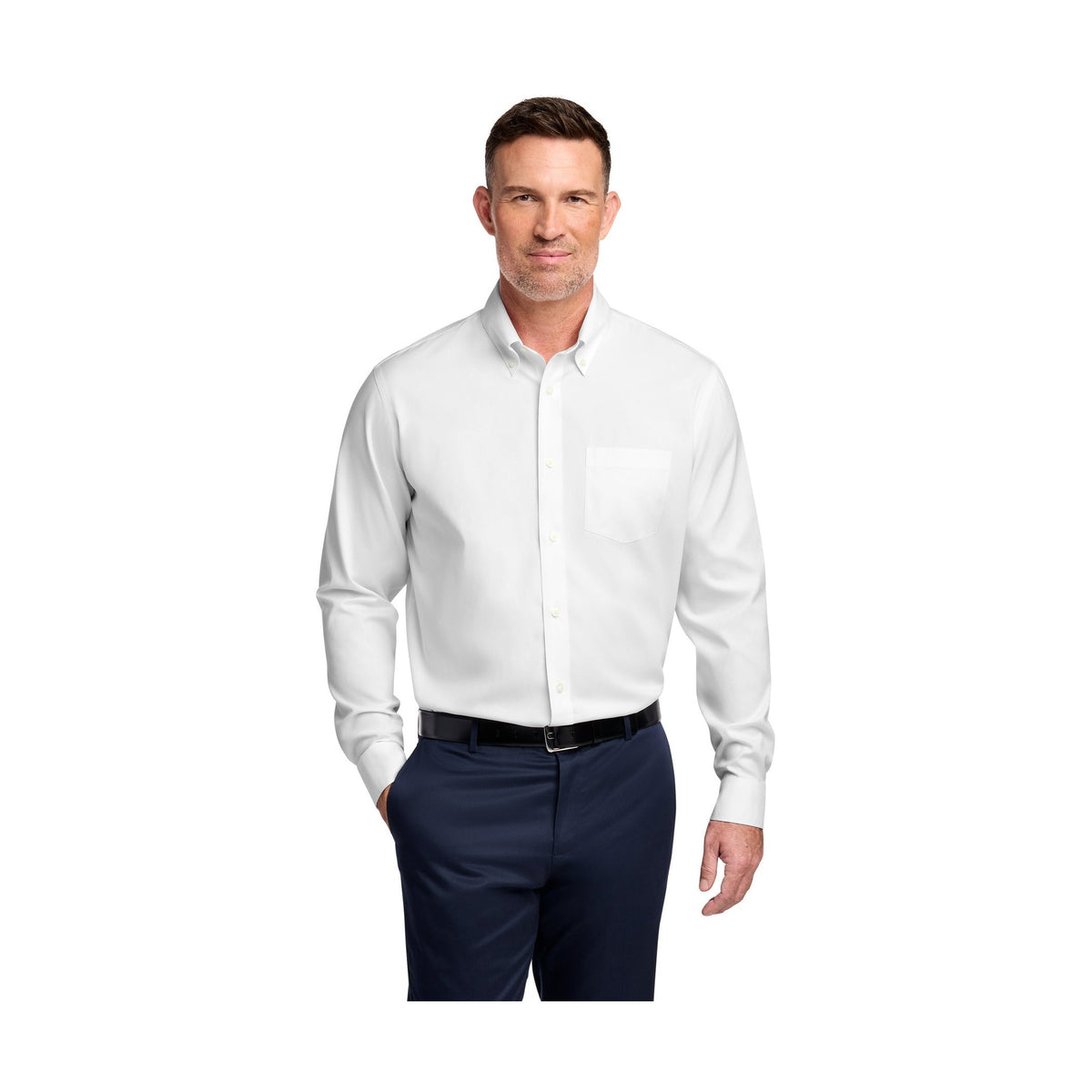 Brooks Brothers Men's Tall Wrinkle-Free Stretch Pinpoint Shirt TBB18000
