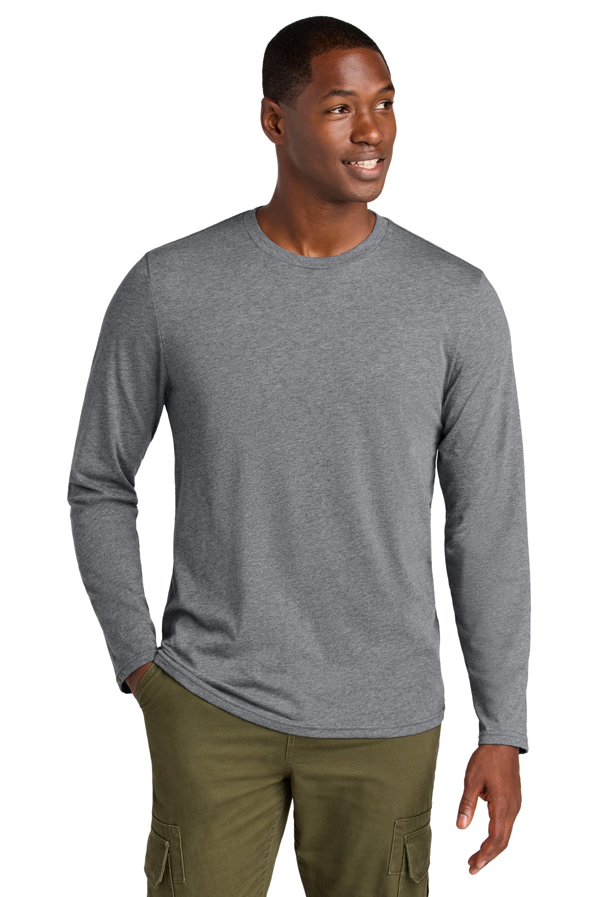 District Men's Perfect Weight CVC Long Sleeve Tee DT185
