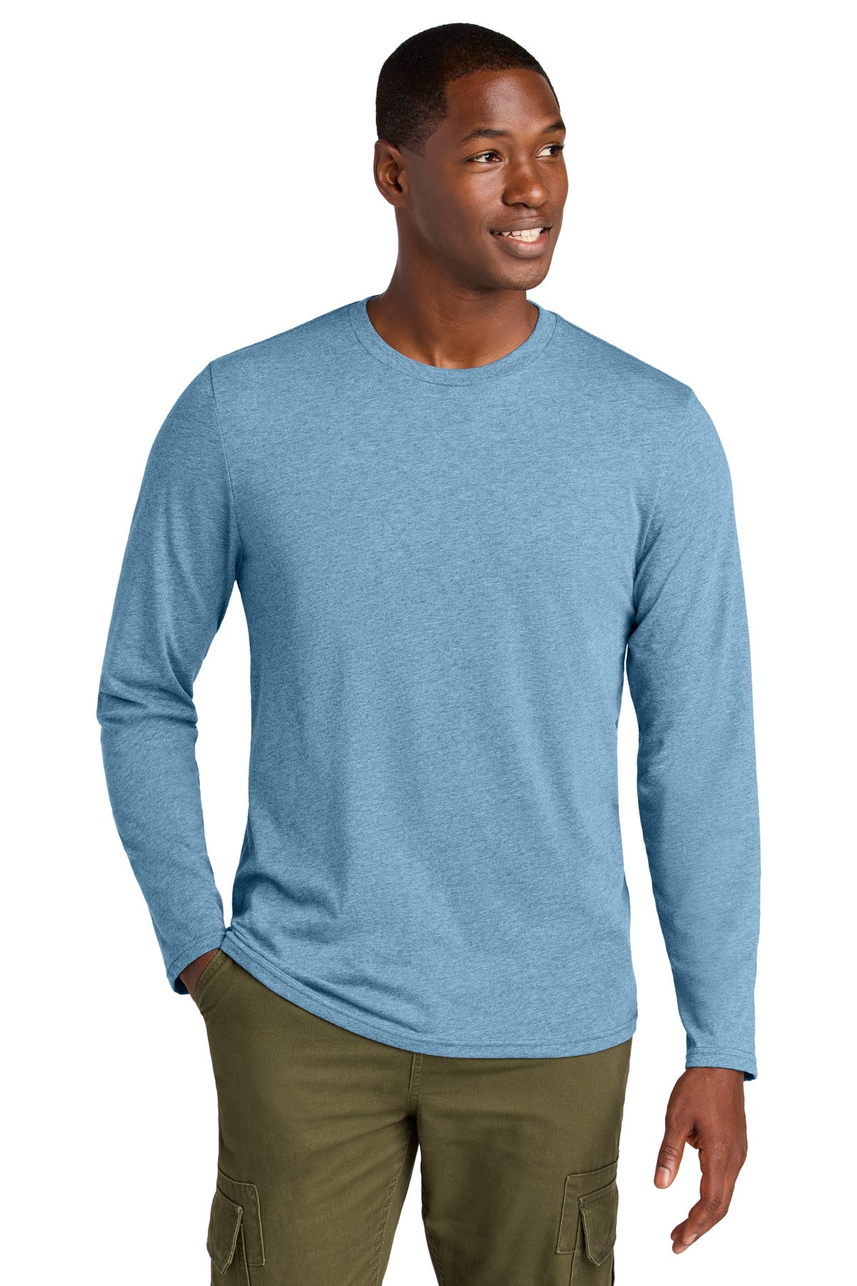 District Men's Perfect Weight CVC Long Sleeve Tee DT185