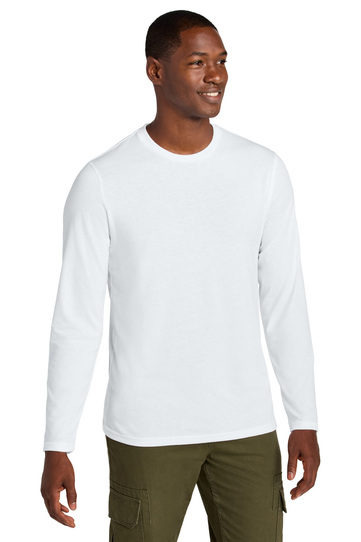 District Men's Perfect Weight CVC Long Sleeve Tee DT185
