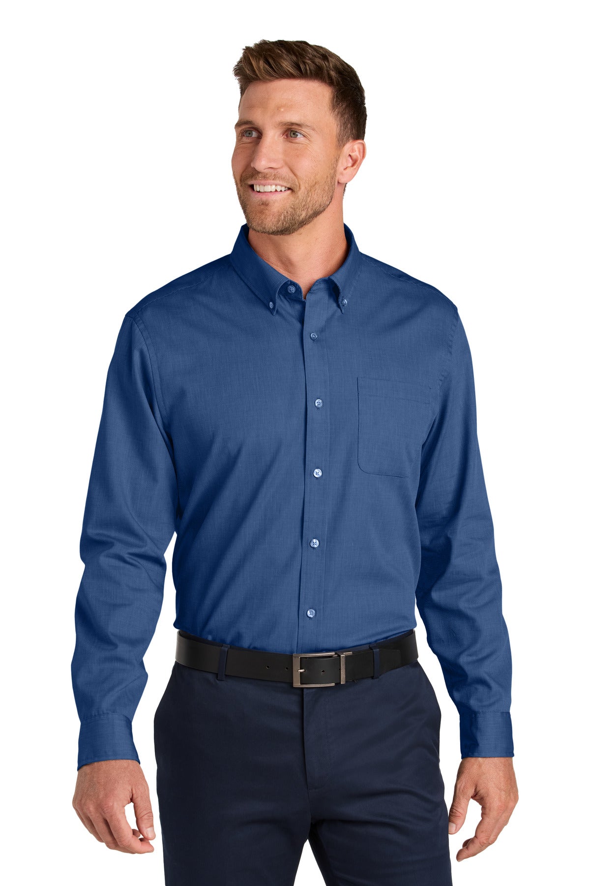 Port Authority Men's Long Sleeve Nailhead Easy Care Shirt W816
