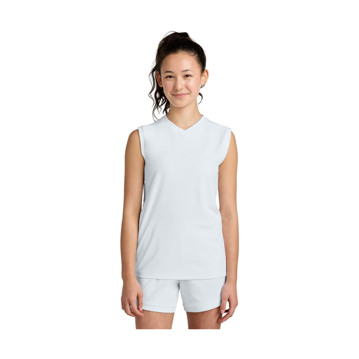 Sport-Tek Youth Club Sleeveless V-Neck YST441