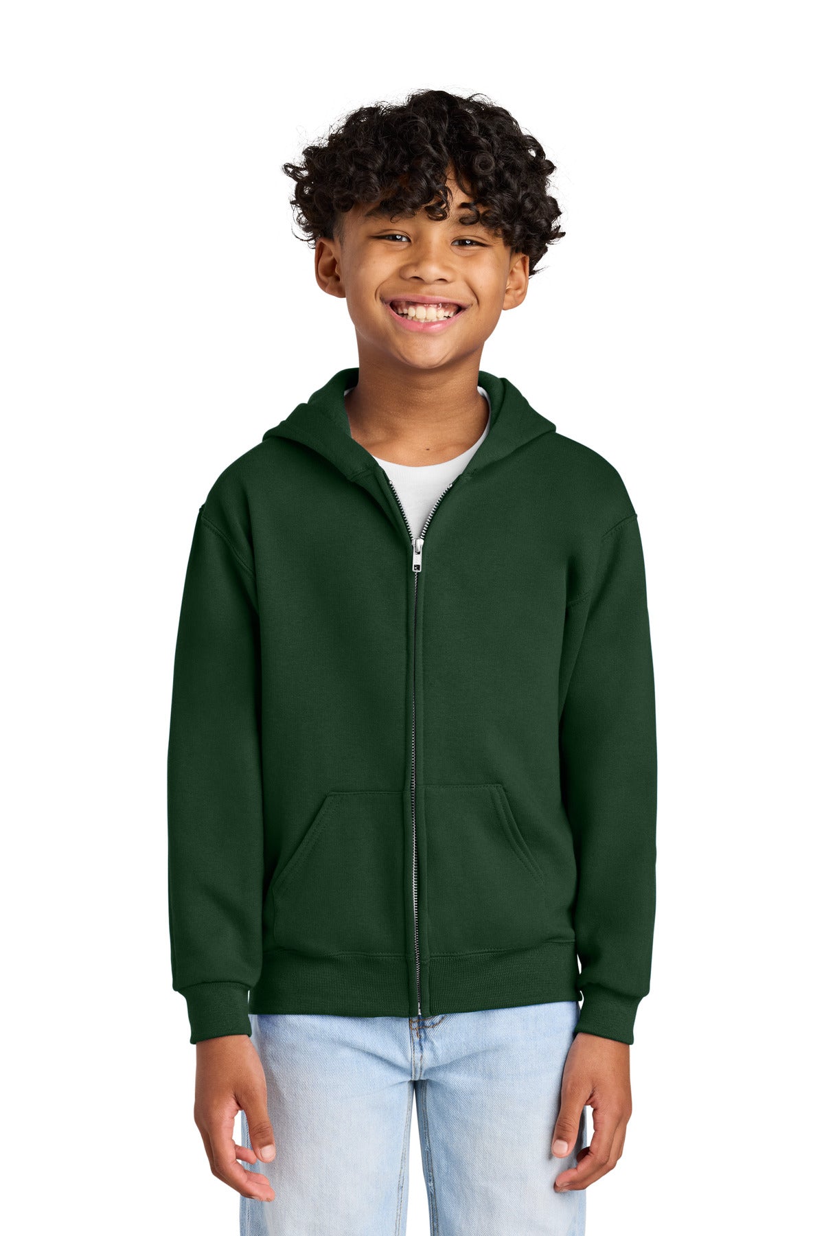 Jerzees Youth NuBlend Full-Zip Hooded Sweatshirt